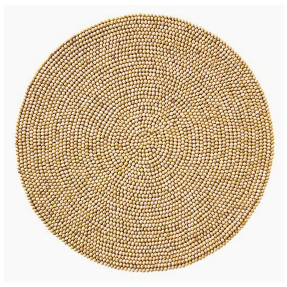 Kim Seybert Wood Round Placemat in Natural, Set Of 4